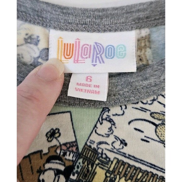 LULAROE SLOAN DISNEY COLLECTION Mickey Comic Strip Sz 6 Unisex Kids - Picture 8 of 10